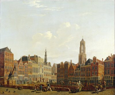 Utrechtin kaupungintalon silta ympäristöineen, 1779 tekijältä Isaac Ouwater