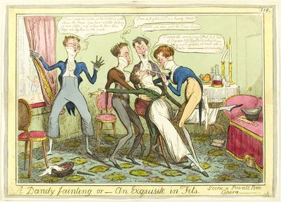 Dandy pyörtyminen tekijältä Isaac Robert Cruikshank
