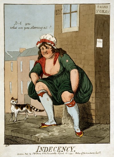 Indecency, 1799. tekijältä Isaac Robert Cruikshank