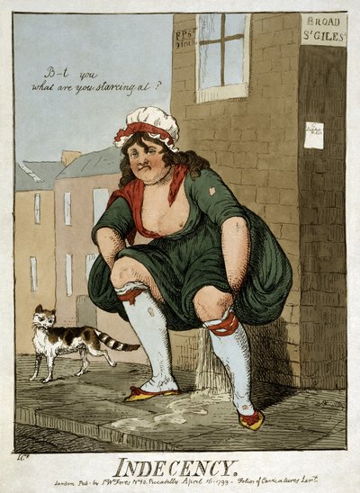 Indecency, 1799 tekijältä Isaac Robert Cruikshank