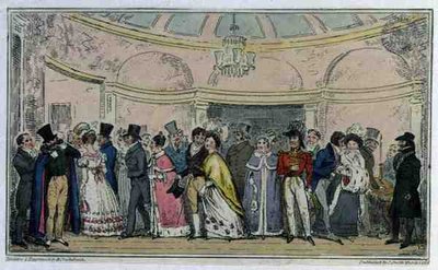 Poistuminen oopperasta, pubista. kirjoittanut C. Smith tekijältä Isaac Robert Cruikshank