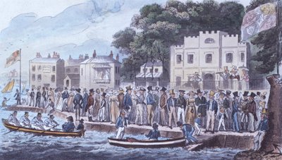 Promenade at Cowes, 1825 tekijältä Isaac Robert Cruikshank