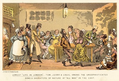 Lontoon alhaisin elämä tekijältä Isaac, Robert and George Cruikshank