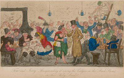 Tom ja Jerry naamioivat sen pyhien slummeissa pyhässä maassa tekijältä Isaac, Robert and George Cruikshank