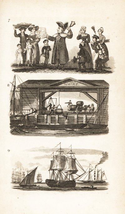 Bellman, London Wharf ja Coal-alus ja hiiliproomu tekijältä Isaac Taylor