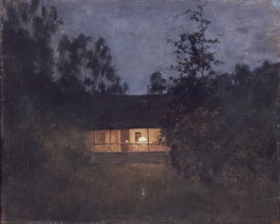 Maalaistalo hämärässä, 1890-luku tekijältä Isaak Ilyich Levitan