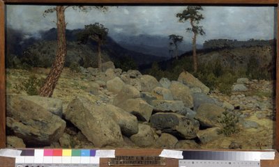 Krimin vuoristossa. Maalaus Isaac (Isaac) Ilyich Levitan (1860-1900), öljy kankaalle tekijältä Isaak Ilyich Levitan