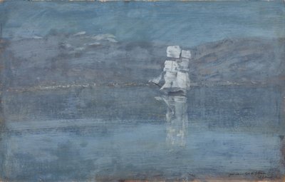 Maisema purjeveneellä, 1890-luvun loppu tekijältä Isaak Ilyich Levitan