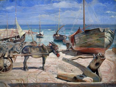 ""Kaprin saari"" Isaac Brodskyn (Brodski) maalaus (1884-1939) 1929 Alueellinen taidemuseo, Berdjansk tekijältä Isaak Israilevich Brodsky