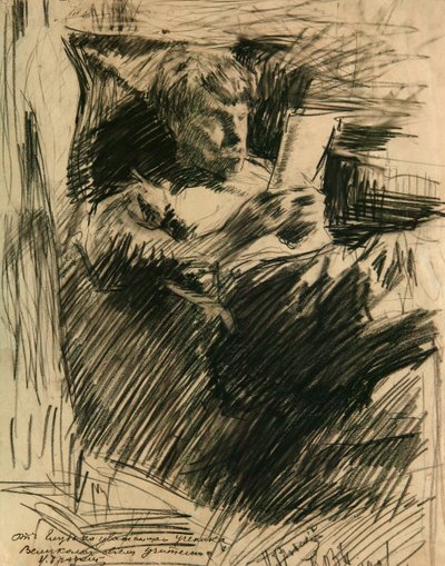 Taiteilijan ja kirjailijan David Burliukin muotokuva 1882-1967, 1906 tekijältä Isaak Israilevich Brodsky