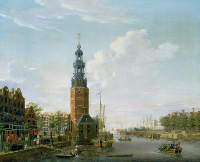 Näkymä Amsterdamista Montelbaanstorenilla Oudeschansilla, 1777 tekijältä Isaac Ouwater