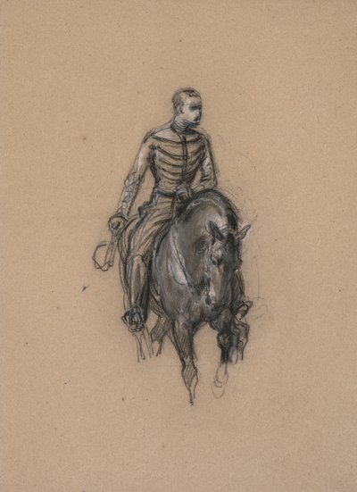 Sotilas hevosen selässä, n. 1860. tekijältä Isidore Pils