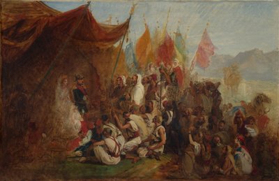 Luonnos keisari Napoleon III:n ja keisarinna Eugénien vastaanotosta..., 1860, n. 1862-67. tekijältä Isidore Pils