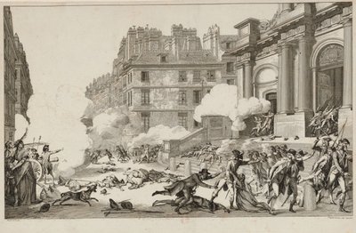 13 Vendémiaire. Napoleon Bonaparten kuninkaallisten kapinan tukahduttaminen ... Pariisissa, 1797. tekijältä Isidore Stanislas Helman