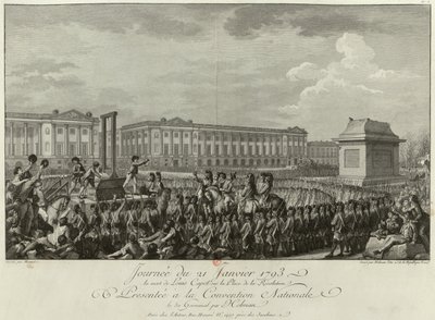 Ludvig XVI:n teloitus Place de la Revolutionissa 21. tammikuuta 1793 1794 tekijältä Isidore Stanislas Helman