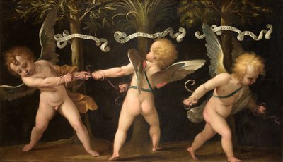 Allegoria siivekkäiden kerubien kanssa, n. 1635. tekijältä Isidoro Bianchi