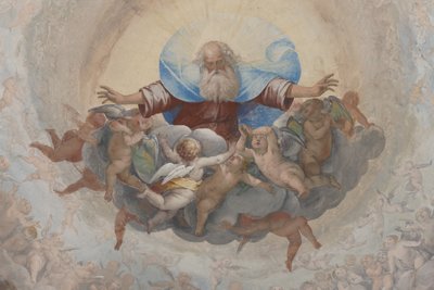 Jumala ja kupidot, n. 1623-34 (numeron 3496185 yksityiskohta) tekijältä Isidoro Bianchi
