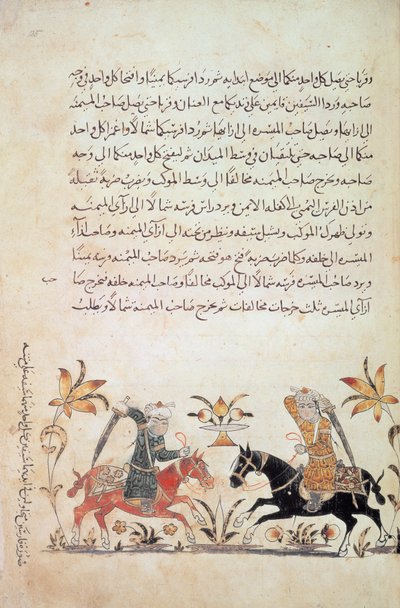 Lisää 1886 f.135, Nihayat al-Sulin ratsuväen panos ("Ratsastus- ja sotilasharjoituskäsikirja") tekijältä Islamic School