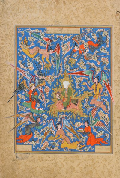 Folio Haft Awrangista (Seitsemän valtaistuinta) Jami (k.1492), luultavasti Mashad, Khurasan, Iran, Safavid-kausi, 1556-65 (läpinäkymätön akvarelli, muste ja kulta paperilla tekijältä Islamic School