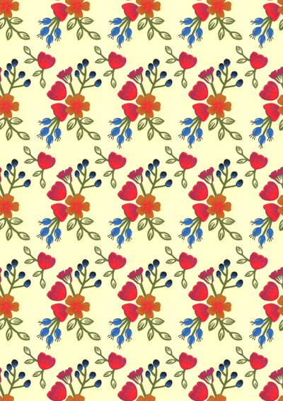 Flora printti, 2015 (leikattu paperi) tekijältä Isobel Barber