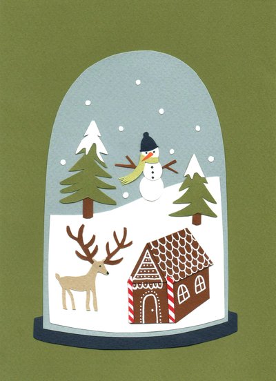 Lumipallo, 2014 (leikattu paperi) tekijältä Isobel Barber