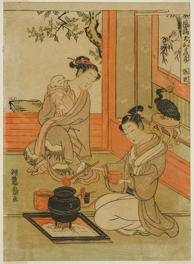 Kakkyo (kiinaksi: Guo Ju), sarjasta "Fashionable Japanese Versions of the Twenty-four Paragons of Filial Piety (Furyu Yamato nijushiko)". tekijältä Isoda Koryusai