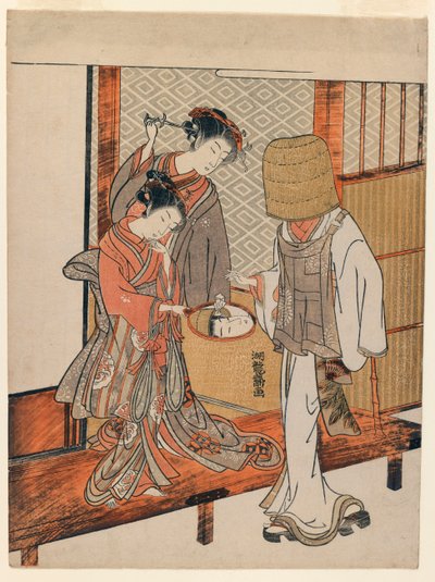 The Vain Disguise, n. 1770 (värillinen puupalikkaprintti) tekijältä Isoda Koryusai