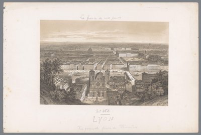 Zicht op Lyon a la cathedraal vanaf Fourvière Lió. Vista general presa des de Fourvières Hedendaags Frankrijk (títol de la sèrie) France Today (títol de la sèrie) finlandès tekijältä Isodore Laurent Deroy