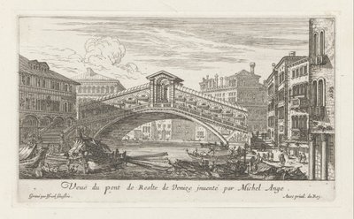 Vista da ponte Rialto e do Grande Canal, Veneza finlandesa tekijältä Israël Silvestre