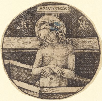 Kristus surujen miehenä, n. 14701480. tekijältä Israhel van Meckenem