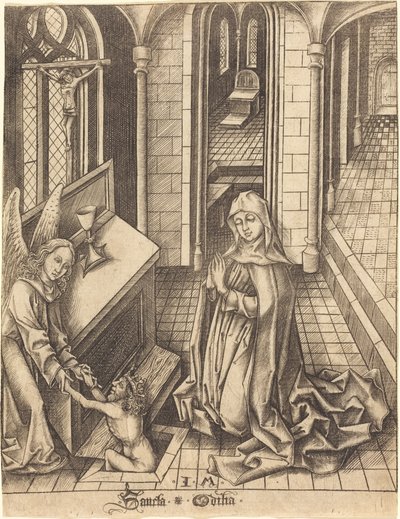 Saint Ottilia tekijältä Israhel van Meckenem