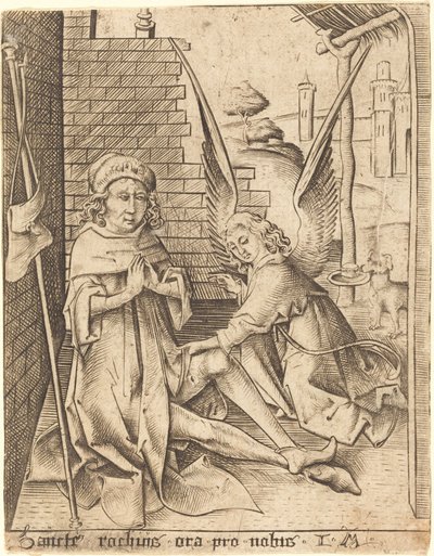 Sant Roc, c. 14901500. finlandès tekijältä Israhel van Meckenem