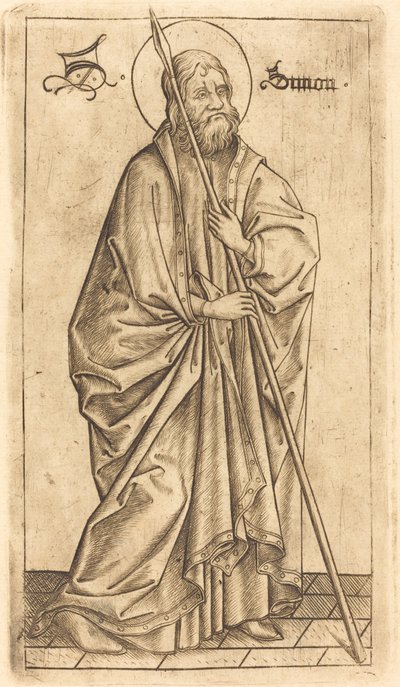 Pyhä Tuomas tai Pyhä Simon n. 14701480. tekijältä Israhel van Meckenem