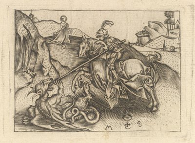 St. George, n. 1435-1503. tekijältä Israhel van Meckenem