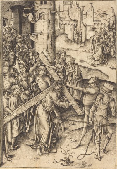 Ristin kantaminen, n. 1480. tekijältä Israhel van Meckenem