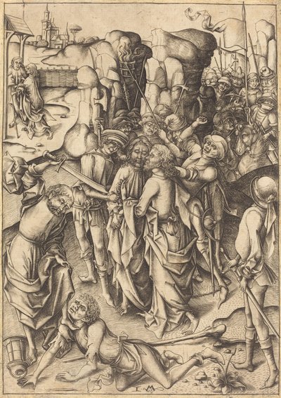 Pettäminen, c. 1480. tekijältä Israhel van Meckenem