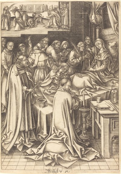 Neitsyen kuolema, n. 14901500. tekijältä Israhel van Meckenem