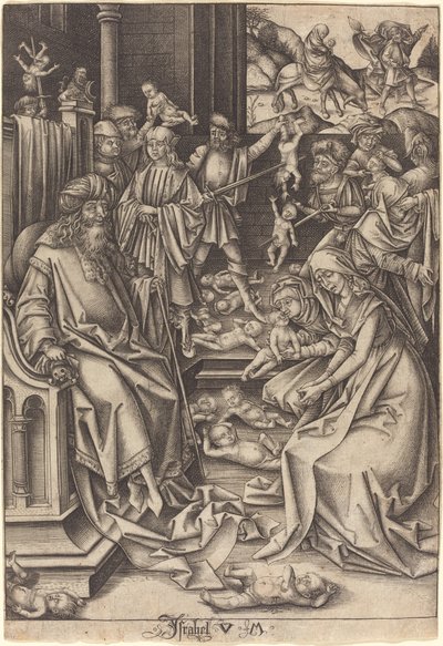 Viattisten joukkomurha tekijältä Israhel van Meckenem after Hans Holbein the Elder