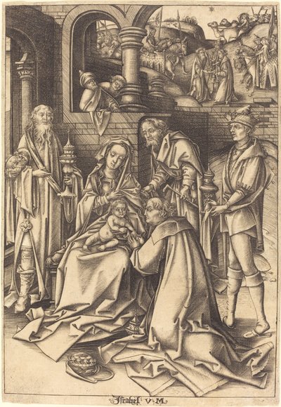 Maagien palvonta tekijältä Israhel van Meckenem after Hans Holbein the Elder