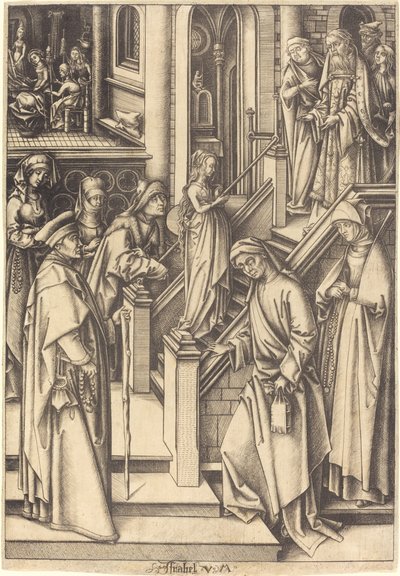 Neitsyen esitys tekijältä Israhel van Meckenem after Hans Holbein the Elder
