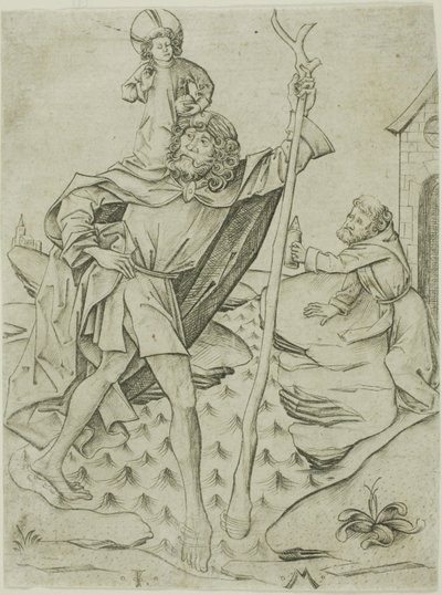 Saint Christopher tekijältä Israhel van Meckenem the younger
