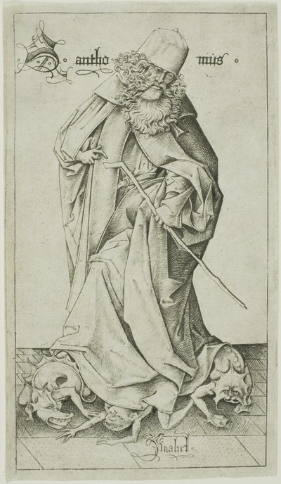 St. Anthony tekijältä Israhel van Meckenem the younger