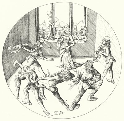 Tanssi sormuksen ympäri (kaiverrus) tekijältä Israhel van the Elder Meckenem