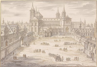 Speyerin katedraali ja piispanpalatsi. 1621 tekijältä Israël Silvestre