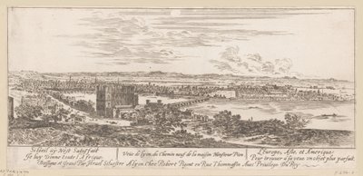 Näkymä Lyoniin herra Pionin talosta Veue de Lyon du Chemin neuf de la maison Monsieur Pion (otsikko esineessä) tekijältä Israël Silvestre