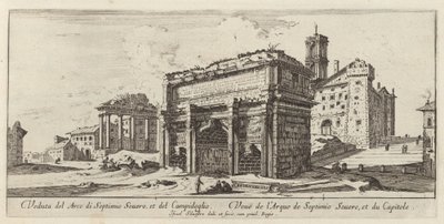 Veduta del Arco di Septimio Severus et del Campidoglio tekijältä Israël Silvestre
