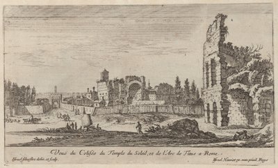 Näkymä Auringon temppelin Colosseumille ja Tituksen kaarelle Roomassa tekijältä Israël Silvestre