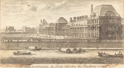 Veue et Perspective du Palais et Jardins des Tuileries tekijältä Israël Silvestre