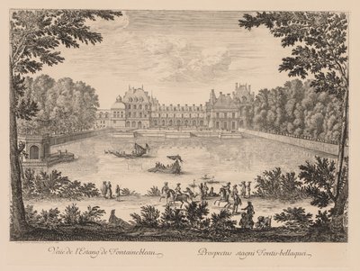 Näkymä Etang de Fontainebleaulle, 1666. tekijältä Israël Silvestre
