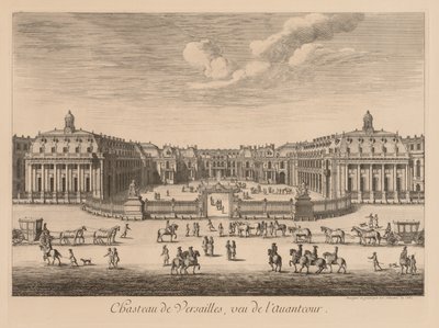 Näkymä Versaillesin palatsille nähtynä etupihasta, 1682. tekijältä Israël Silvestre